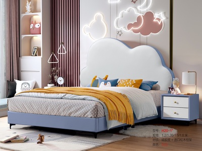 青少年兒童軟體床H20-1#（灰+白）